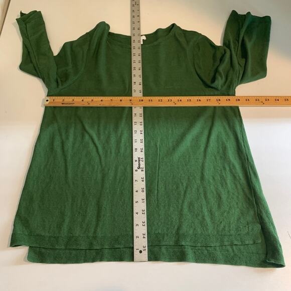 J Jill Sweater Womens L Large Basil Linen Blend Lightweight Bracelet Sleeve - Picture 8 of 14